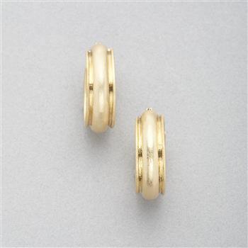 Worn Gold Hoop Earring, Gold, large