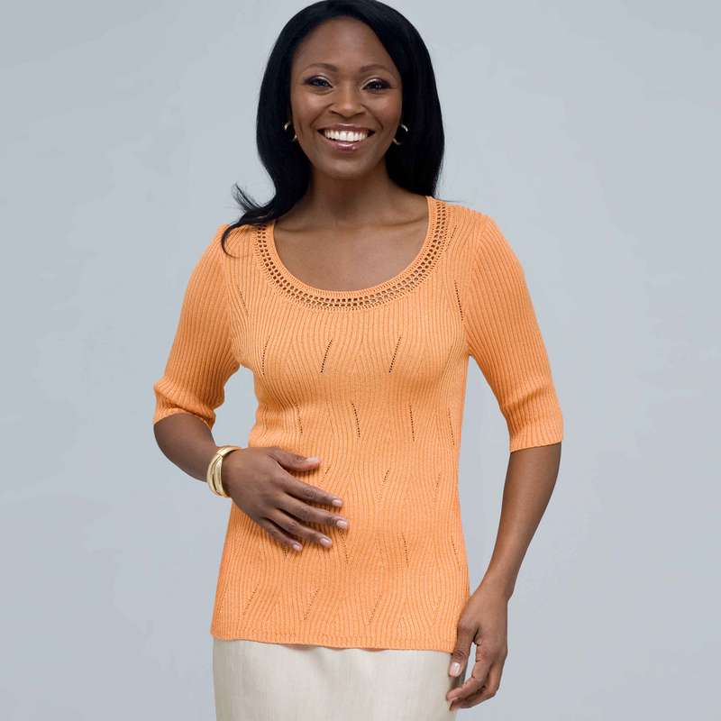 Scoop Neck Knit., , large