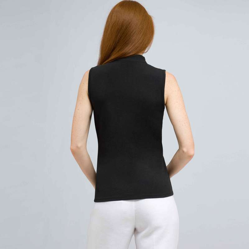 Zip Front Tank with Ruffles Blouse., , large
