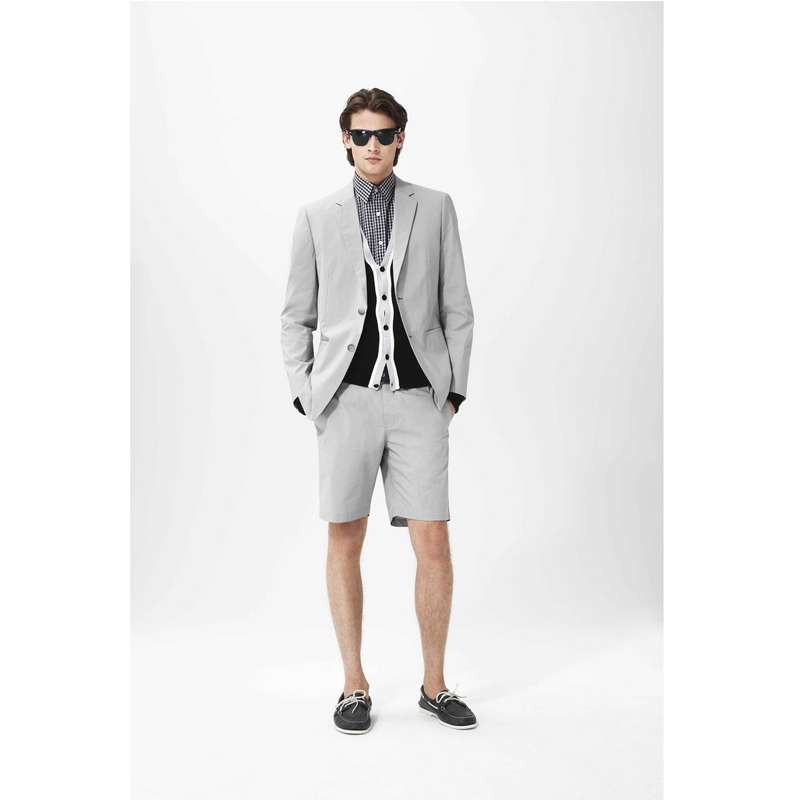 Straight Fit Shorts With Button Closure, , large