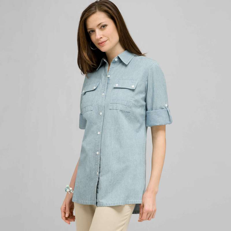 Roll Sleeve Blouse., , large