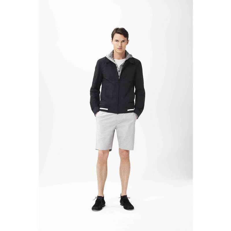 Straight Fit Shorts With Button Closure, , large